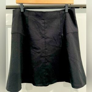 LOFT Black A-Line Skater Skirt Size 8